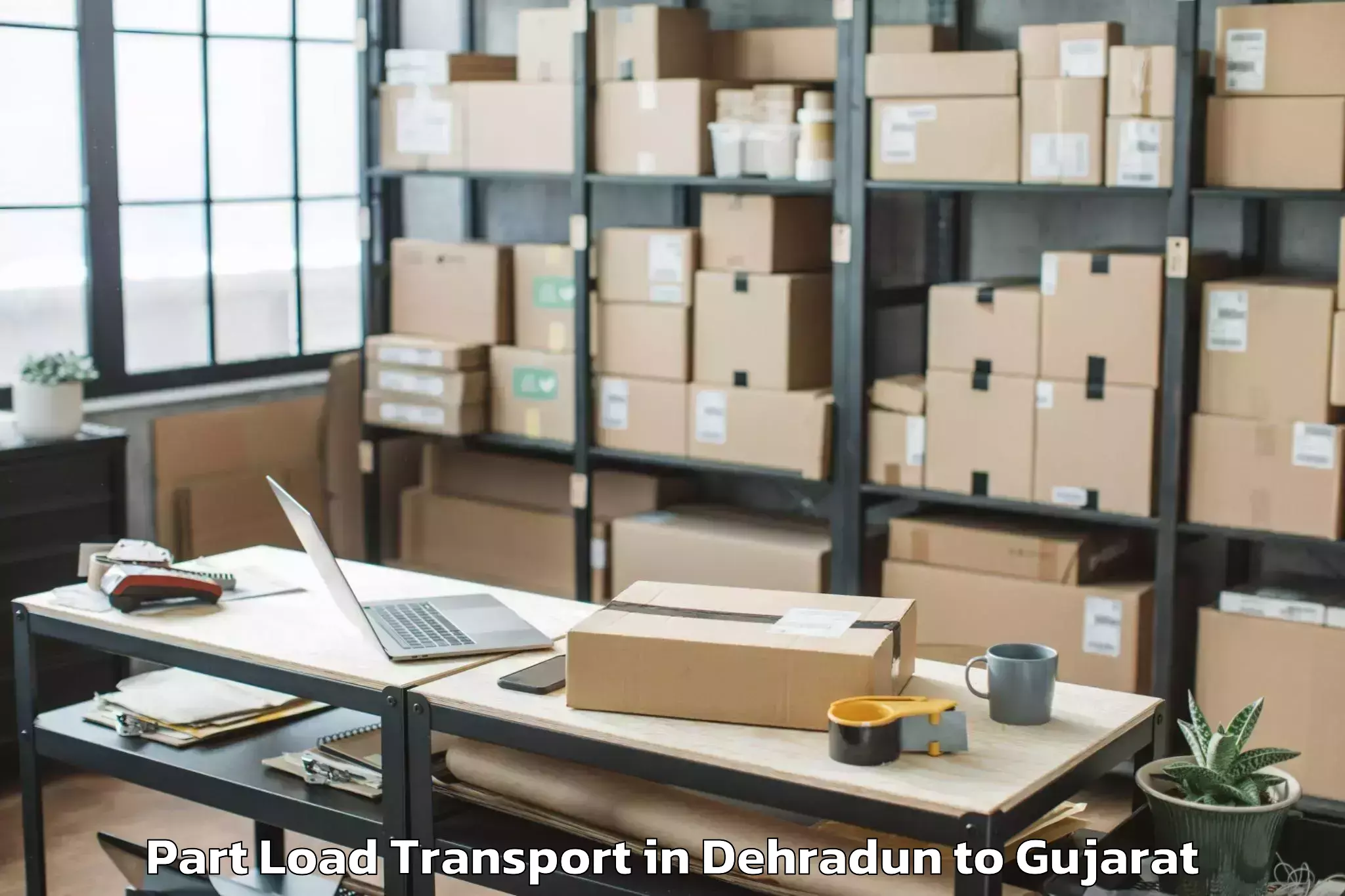 Dehradun to Lunavada Part Load Transport Booking